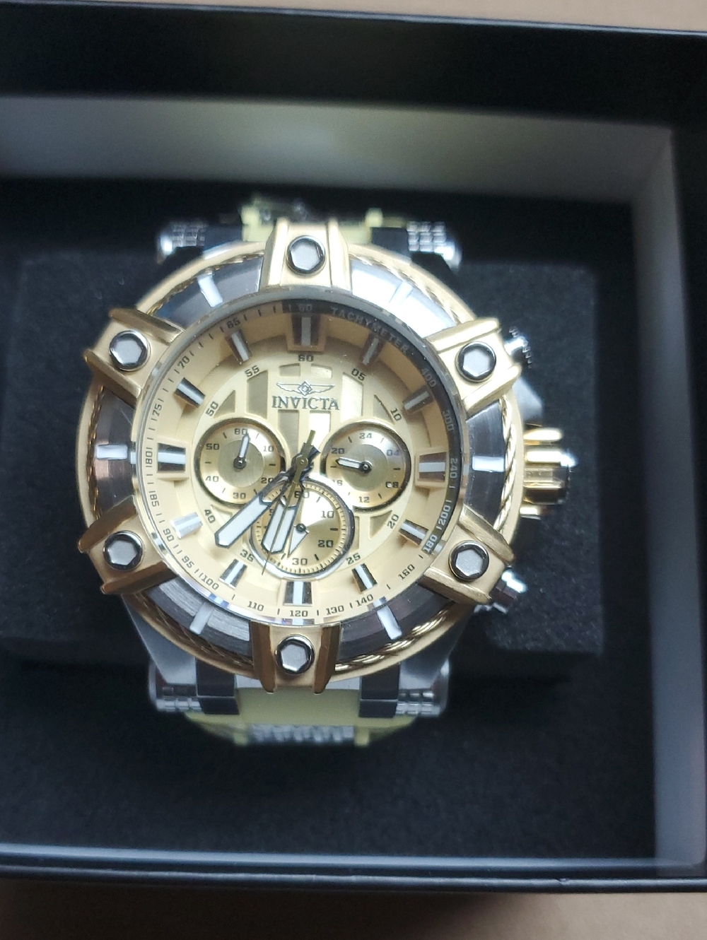 Invicta Two-Tone Gold and Silver Chronograph Watch